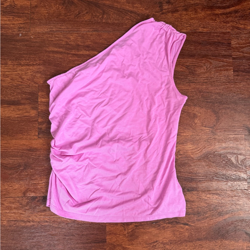 Pink One Shoulder Top